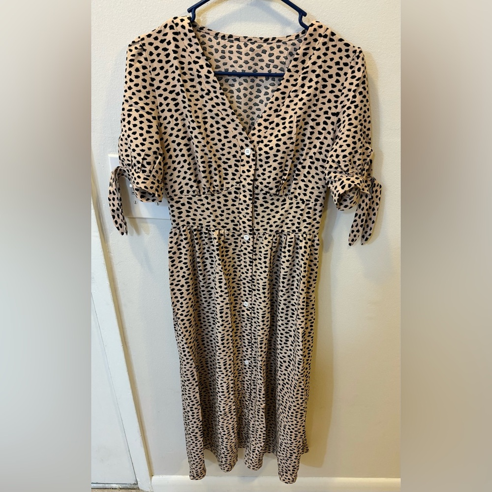 Beachsissi Smocked Waist V Neck Split Maxi
Dress